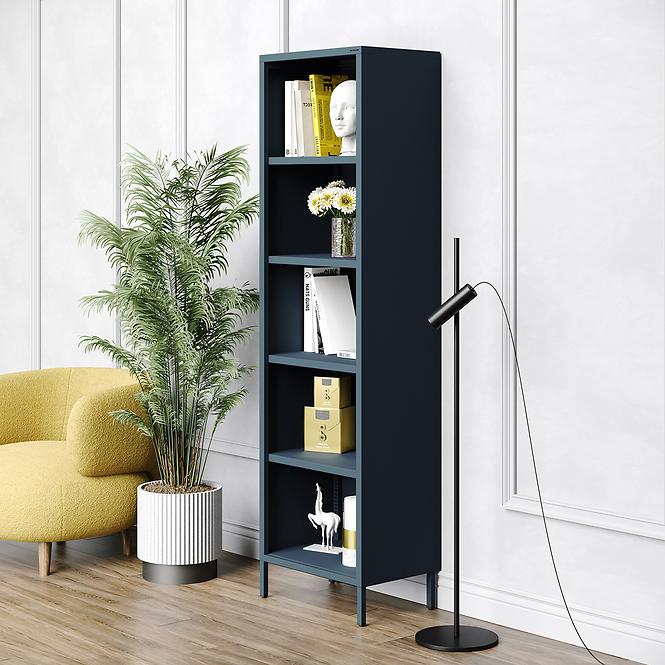 Regál Kovový Vysoký Mario Modern Dark Blue