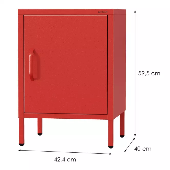 Nočný Stolík Kovový Mia Modern Red,2