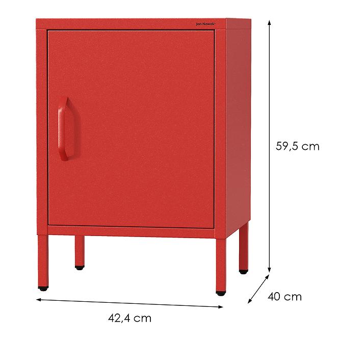 Nočný Stolík Kovový Mia Modern Red,2