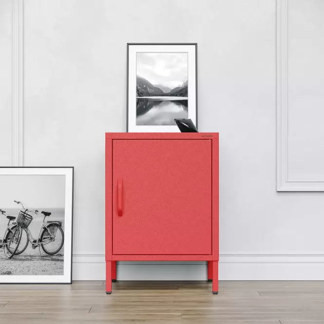 Nočný Stolík Kovový Mia Modern Red,7