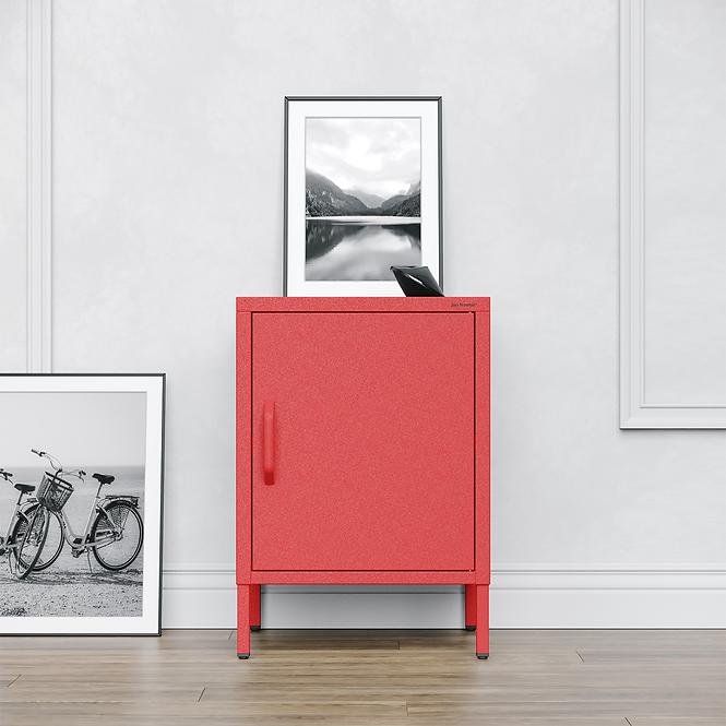 Nočný Stolík Kovový Mia Modern Red,7