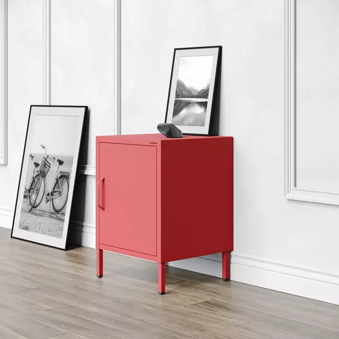 Nočný Stolík Kovový Mia Modern Red