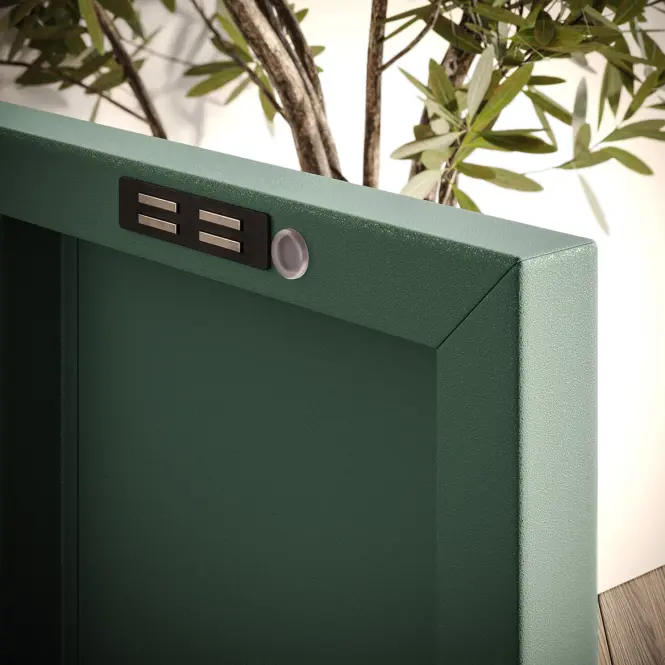 Nočný stolík kovový Mia Modern Sea Green,9