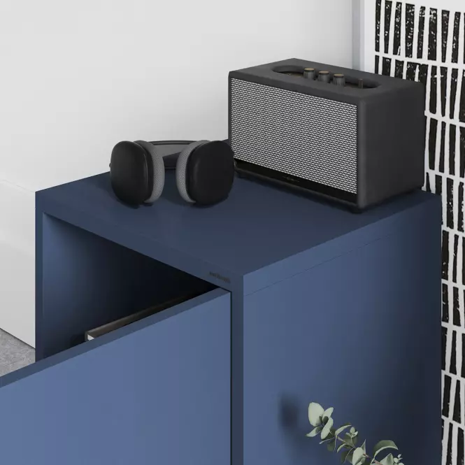 Nočný Stolík Kovový Mia Modern Dark Blue,8