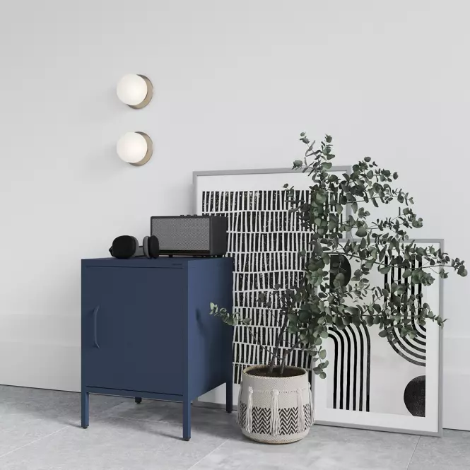 Nočný Stolík Kovový Mia Modern Dark Blue,9
