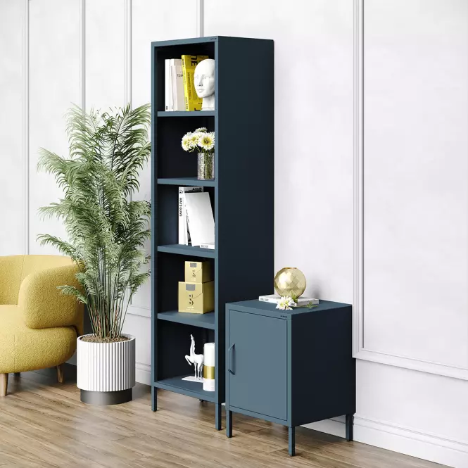 Nočný Stolík Kovový Mia Modern Dark Blue