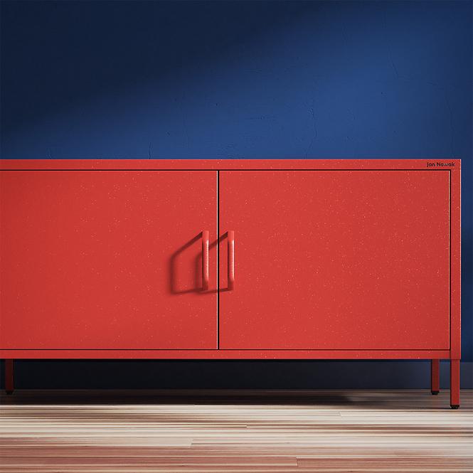 TV Stolík Kovový Rosa Modern Red,5