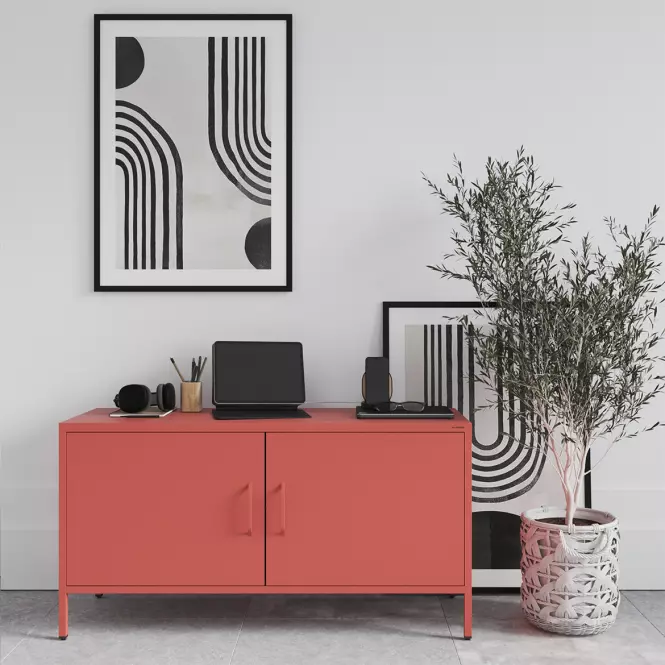 TV Stolík Kovový Rosa Modern Red