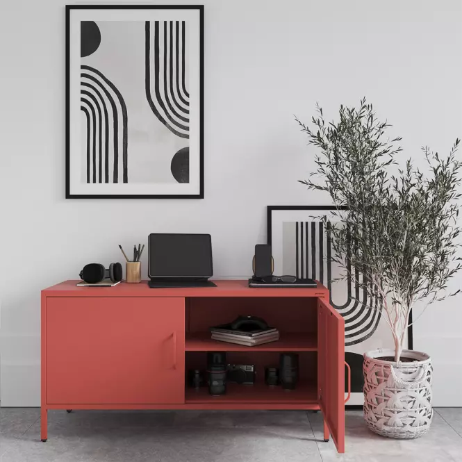 TV Stolík Kovový Rosa Modern Red