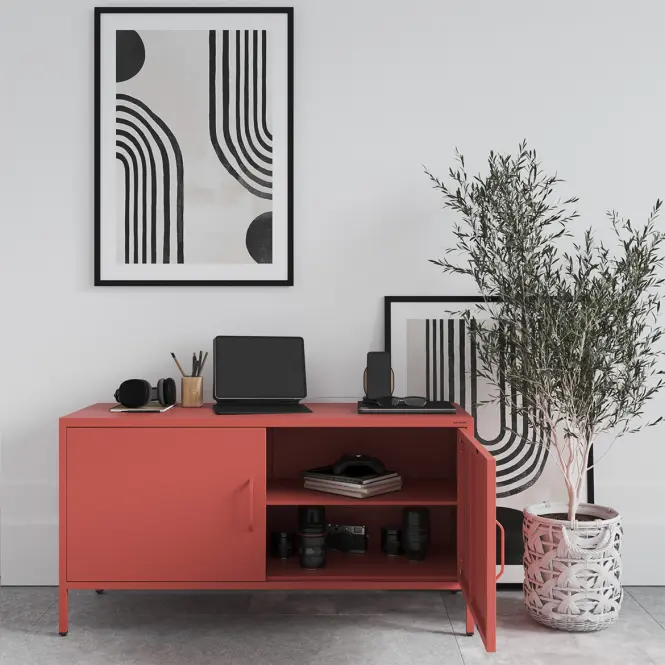 TV Stolík Kovový Rosa Modern Red,7
