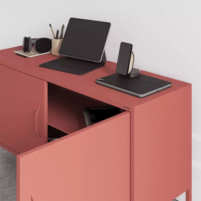 TV Stolík Kovový Rosa Modern Red