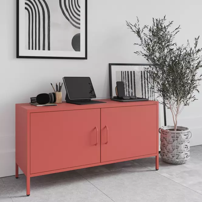 TV Stolík Kovový Rosa Modern Red