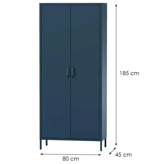 Skriňa Kovová Flavio Modern Dark Blue,2