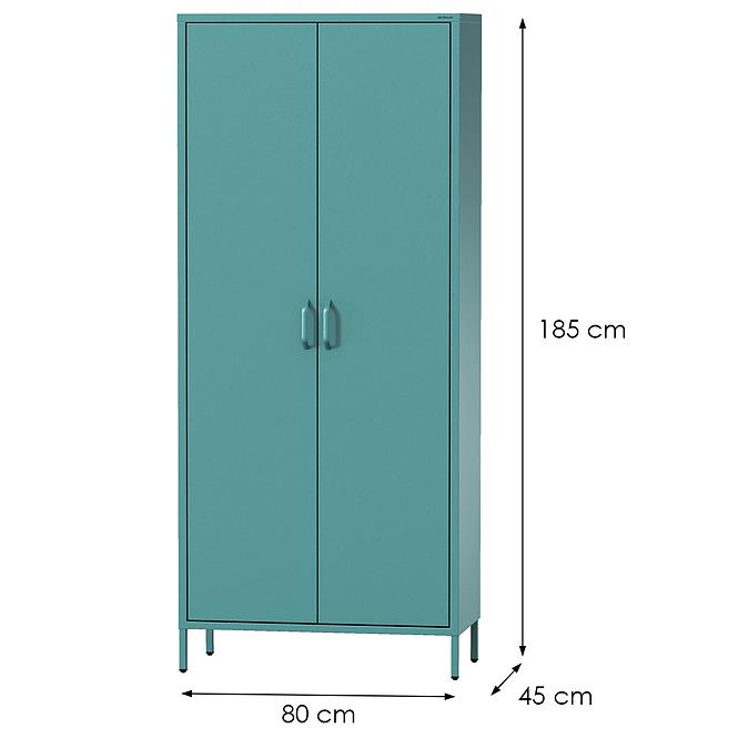 Skriňa Kovová Flavio Modern Sea Green
