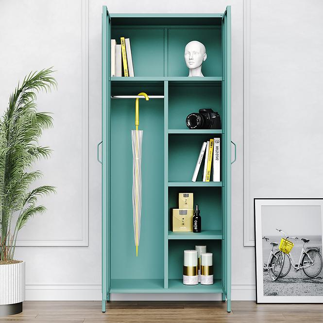 Skriňa Kovová Flavio Modern Sea Green