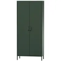Kovová skriňa Flavio 80 cm – fľaškovozelená, dvojdverová
