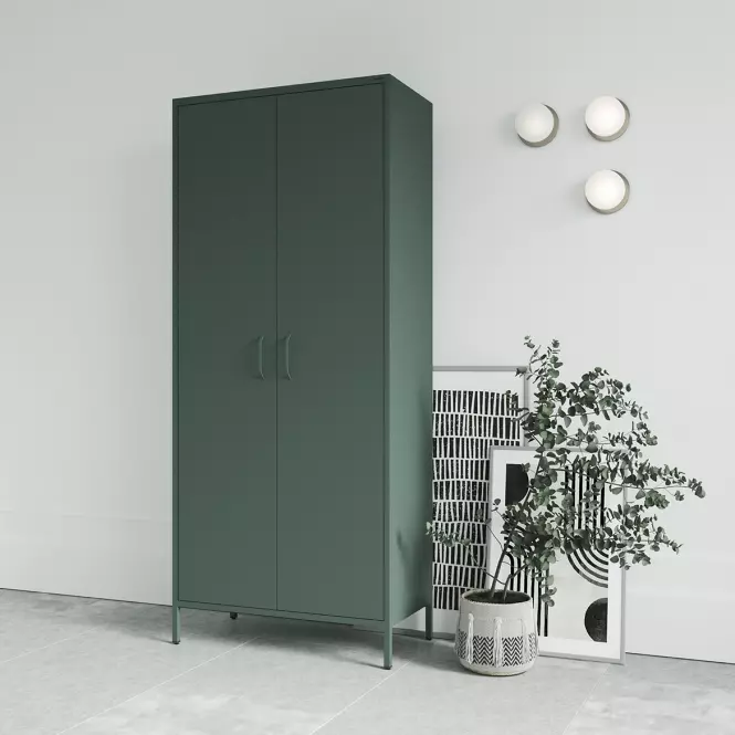 Skriňa Kovová Flavio Modern Bottle Green,8