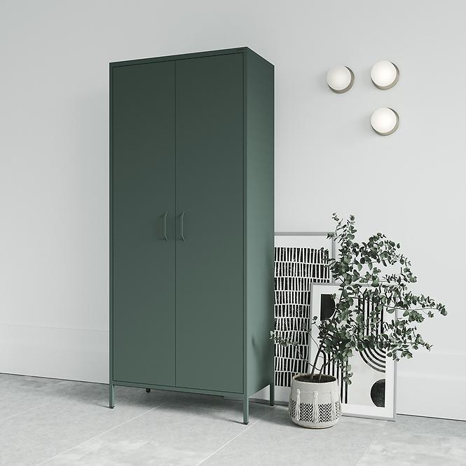 Skriňa Kovová Flavio Modern Bottle Green,8