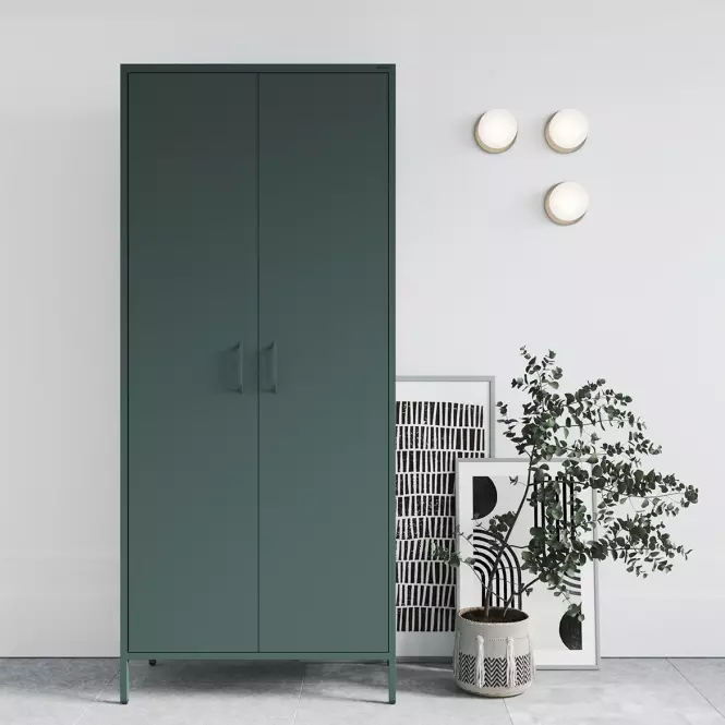 Skriňa Kovová Flavio Modern Bottle Green,9