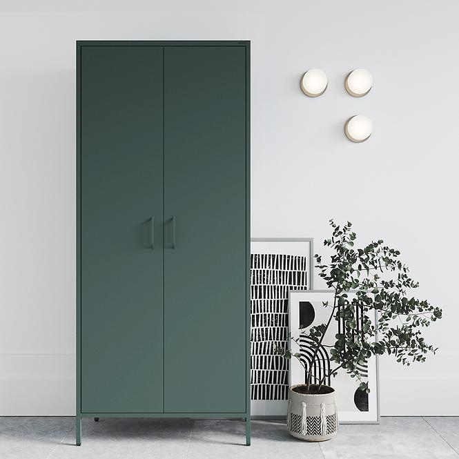 Skriňa Kovová Flavio Modern Bottle Green,9