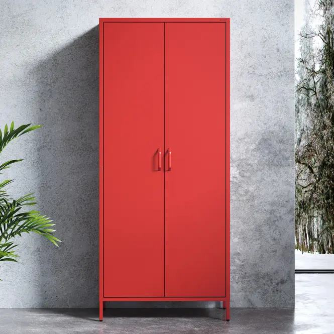 Kovová skriňa Flavio 80 cm – tmavomodrá, dvojdverová,5