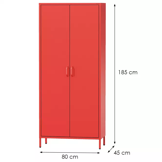 Skriňa Kovová Flavio Modern Red