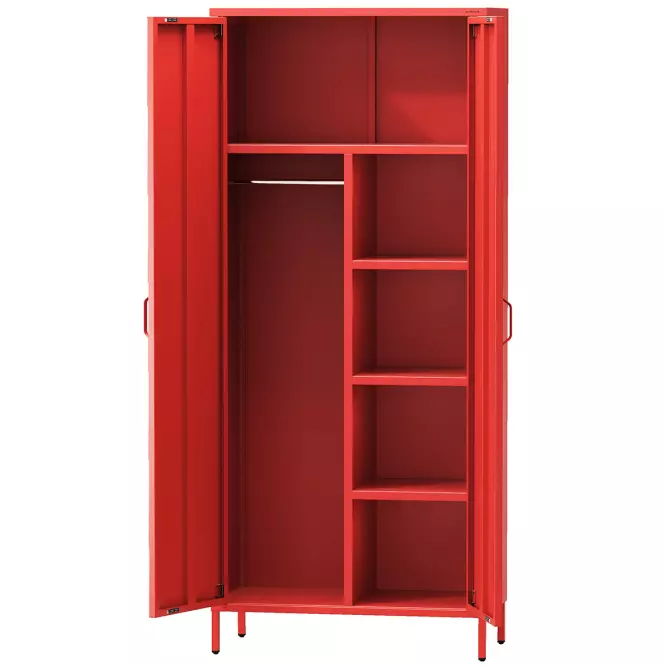 Skriňa Kovová Flavio Modern Red,4