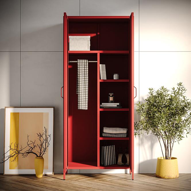 Skriňa Kovová Flavio Modern Red
