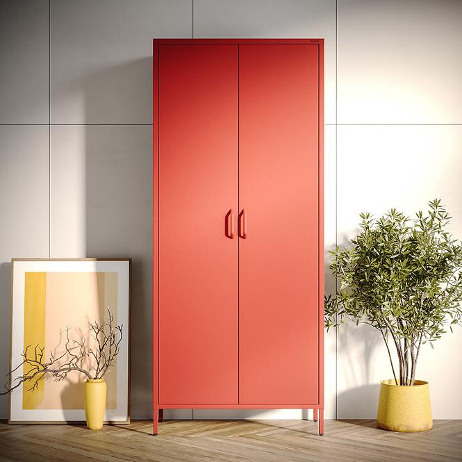 Skriňa Kovová Flavio Modern Red