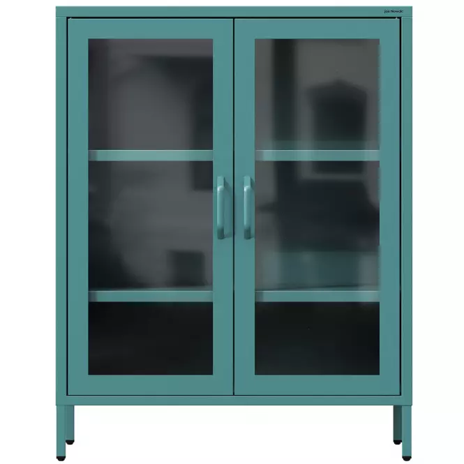Vitrína Kovová Gina Modern Sea Green,3