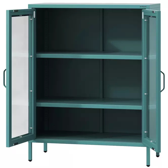 Vitrína Kovová Gina Modern Sea Green,4