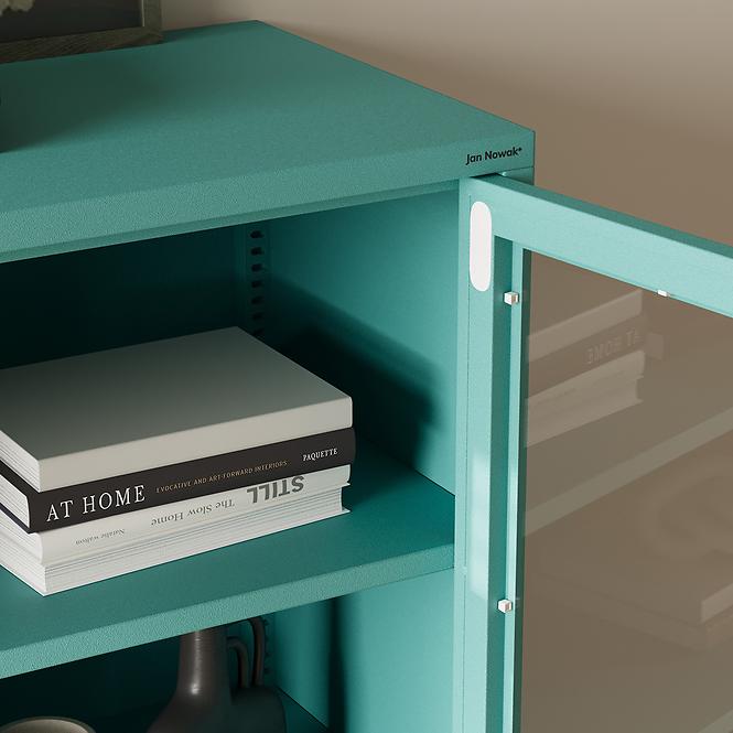 Vitrína Kovová Gina Modern Sea Green,8