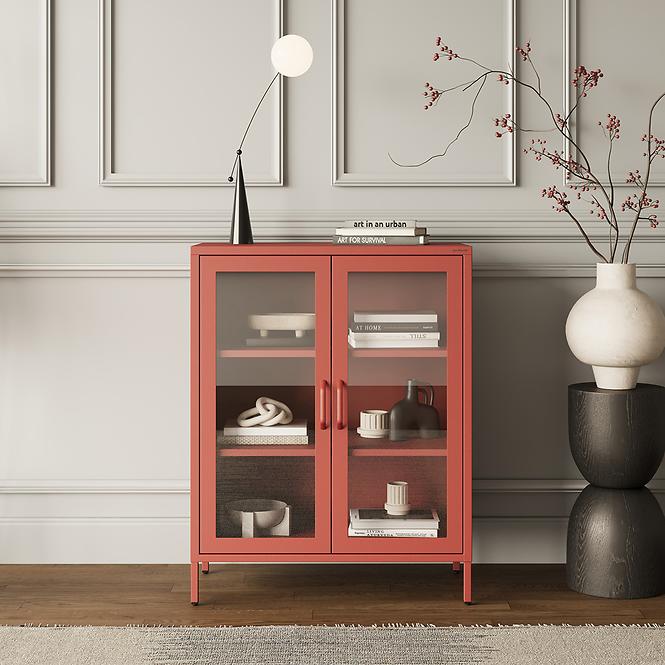 Vitrína Kovová Gina Modern Red,6