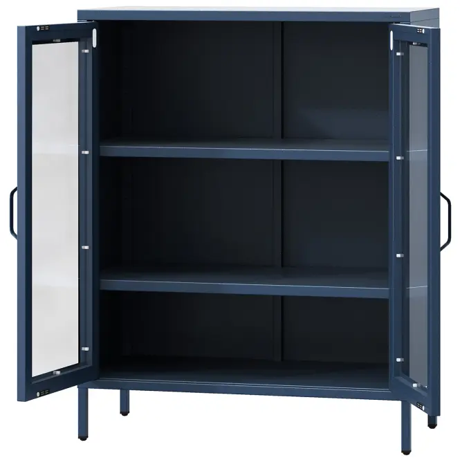 Vitrína Kovová Gina Modern Dark Blue,4