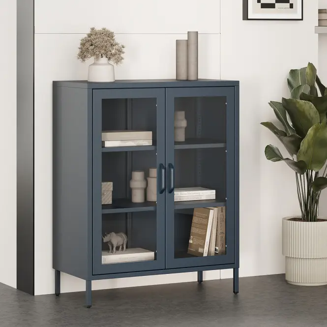 Vitrína Kovová Gina Modern Dark Blue,6