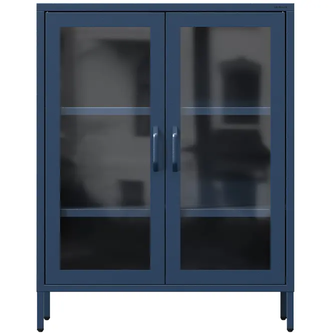 Vitrína Kovová Gina Modern Dark Blue,3