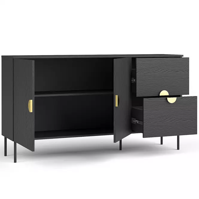 Komoda Mond 2D 2SZ 03-B čierna