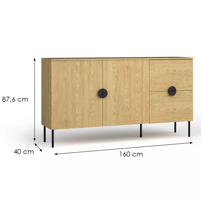 Komoda Mond 2D 2SZ 03-B dub
