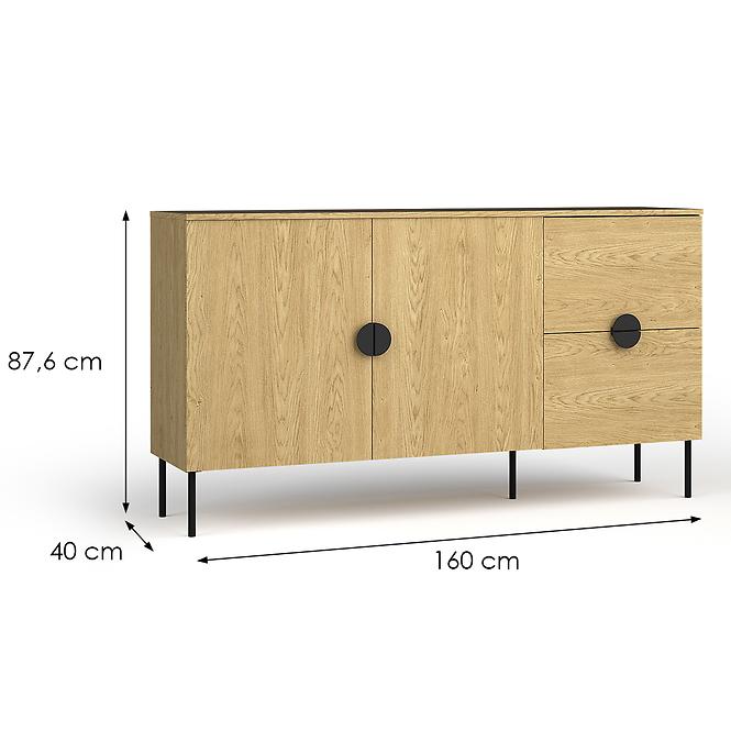 Komoda Mond 2D 2SZ 03-B dub