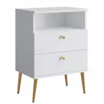 Nočný Stolík High 2D biela