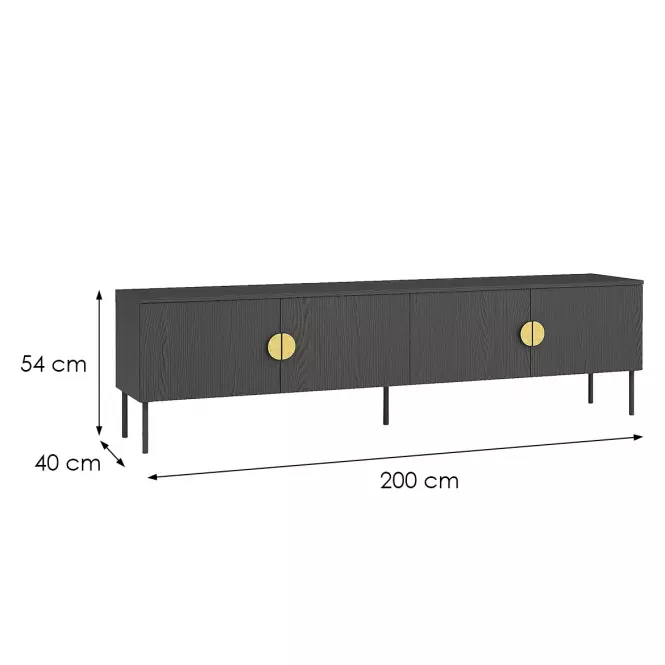 TV Stolík Mond 4D 09-B čierna