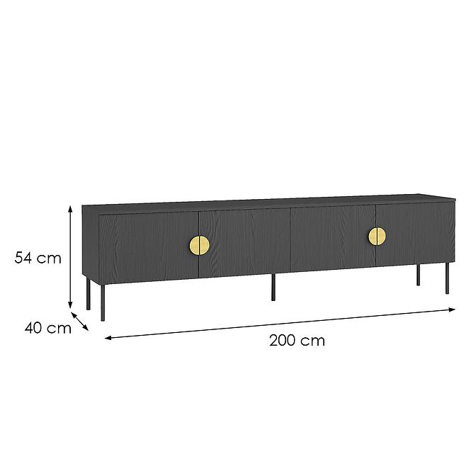 TV Stolík Mond 4D 09-B čierna