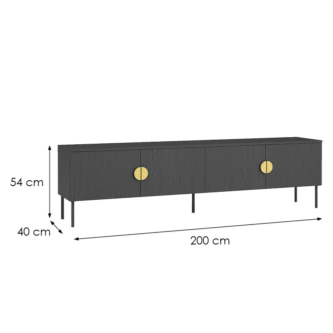 TV Stolík Mond 4D 09-B čierna,2
