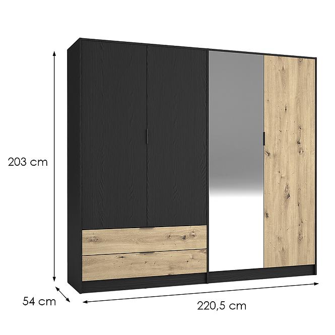 Skriňa Upsala 4D2S 12IIB grafit/artisan,2
