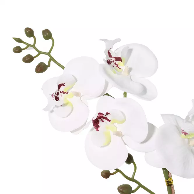 Umelá biela orchidea v kvetináči 40 cm