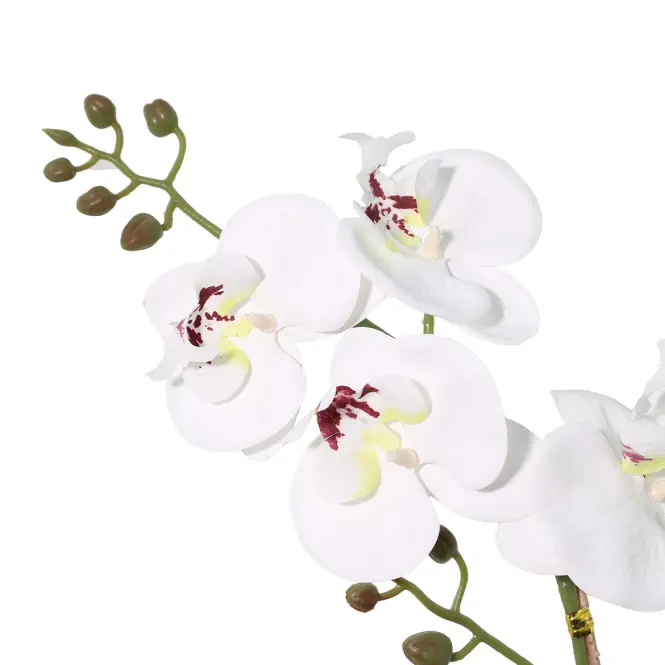 Umelá biela orchidea v kvetináči 40 cm,2