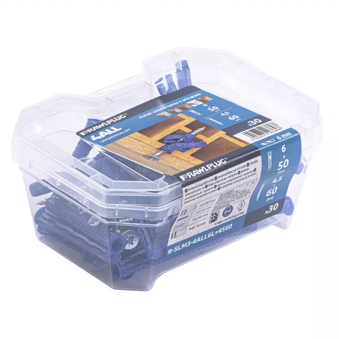 Rawlplug Univerzálna hmoždinka so skrutkou  4ALL 6x50 mm 30 ks