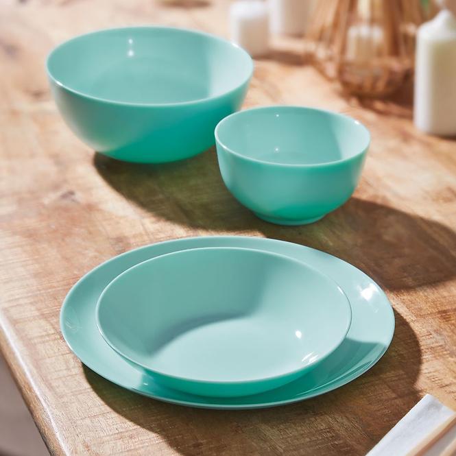 Plytký tanier Diwali 25 cm svetlá tyrkysová 85P2611