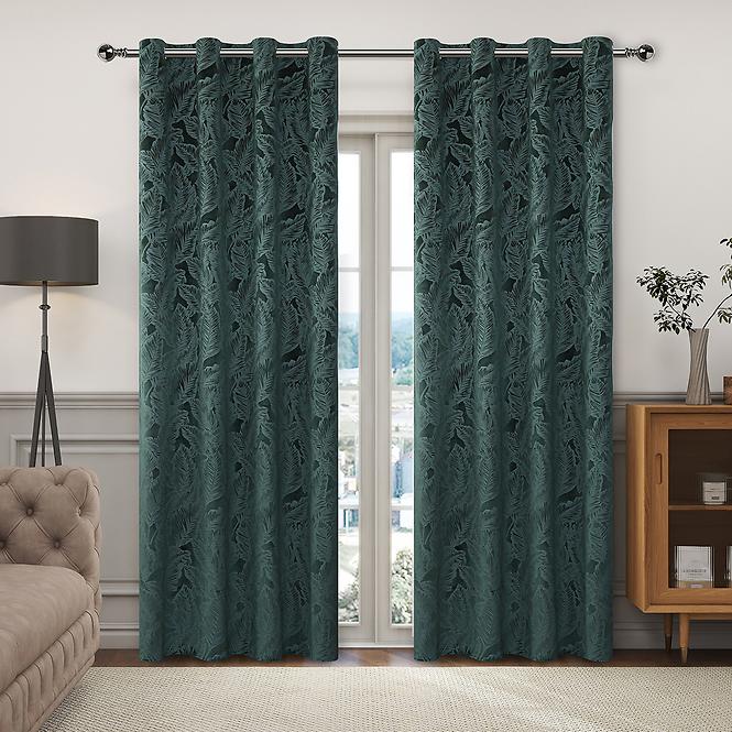Závesová látka VELVET GY2316/270G/M2/12 280 cm zelená. Tovar na miaru
