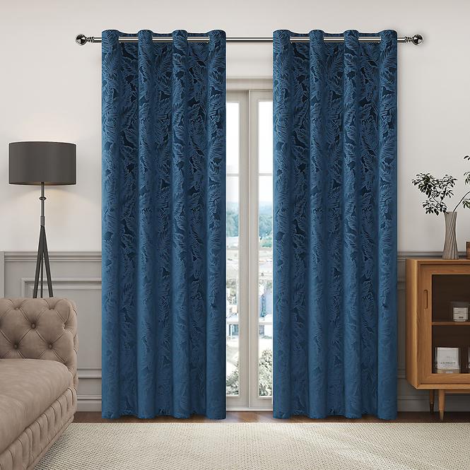 Závesová látka VELVET GY2316/270G/M2/42 280 cm modrá. Tovar na mieru,3